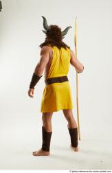 Man Adult Athletic White Fighting with spear Standing poses Casual